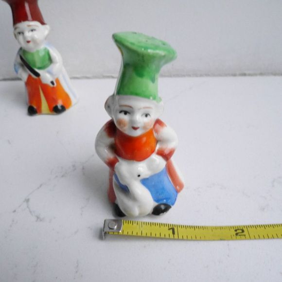Vintage Ceramic Salt and Pepper Shaker Set - Two Japanese Chefs - Japan - Picture 7 of 8
